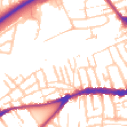Daytime road noise heatmap for TW2 6AY