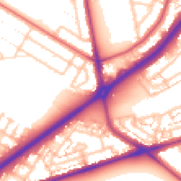 Daytime road noise heatmap for TW2 6DF