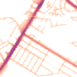 Daytime road noise heatmap for TW2 6EL