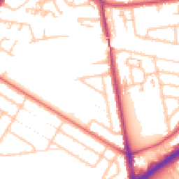 Daytime road noise heatmap for TW2 6ER