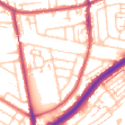 Daytime road noise heatmap for TW2 6HP