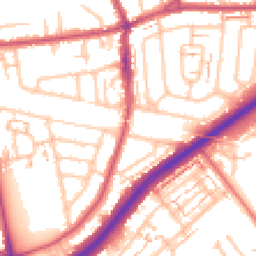 Daytime road noise heatmap for TW2 6HT
