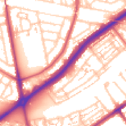 Daytime road noise heatmap for TW2 6JR