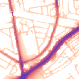 Daytime road noise heatmap for TW2 6JY