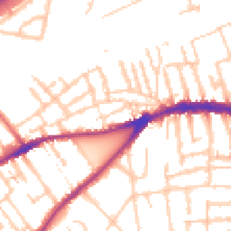 Daytime road noise heatmap for TW2 6QJ