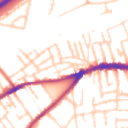 Daytime road noise heatmap for TW2 6QL