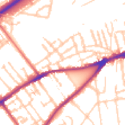 Daytime road noise heatmap for TW2 6RD