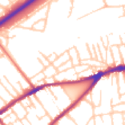 Daytime road noise heatmap for TW2 6RH