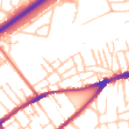 Daytime road noise heatmap for TW2 6RN