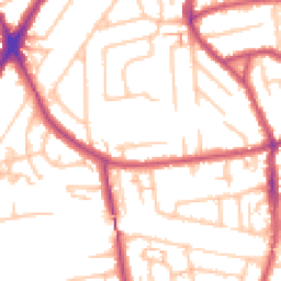 Daytime road noise heatmap for TW2 7BP