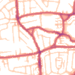 Daytime road noise heatmap for TW2 7ET