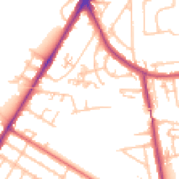Daytime road noise heatmap for TW2 7EW
