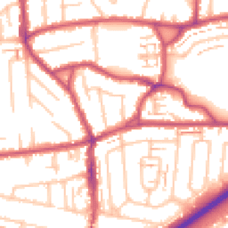 Daytime road noise heatmap for TW2 7HS