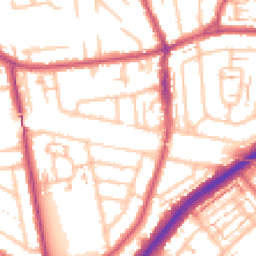 Daytime road noise heatmap for TW2 7HT