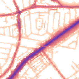 Daytime road noise heatmap for TW2 7JL