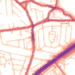 Daytime road noise heatmap for TW2 7JY