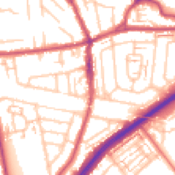 Daytime road noise heatmap for TW2 7LN