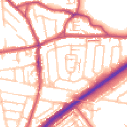 Daytime road noise heatmap for TW2 7NS