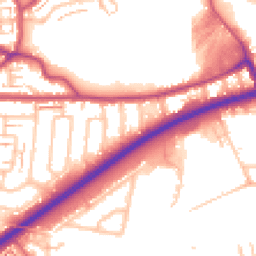 Daytime road noise heatmap for TW2 7PB