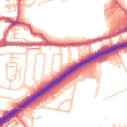 Daytime road noise heatmap for TW2 7PD