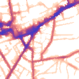 Daytime road noise heatmap for TW3 1AE
