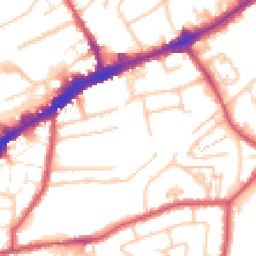 Daytime road noise heatmap for TW3 1AG