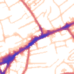 Daytime road noise heatmap for TW3 1AJ