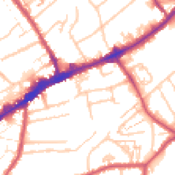 Daytime road noise heatmap for TW3 1AT