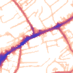 Daytime road noise heatmap for TW3 1AU