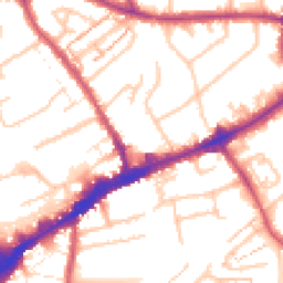 Daytime road noise heatmap for TW3 1BA