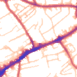 Daytime road noise heatmap for TW3 1BF