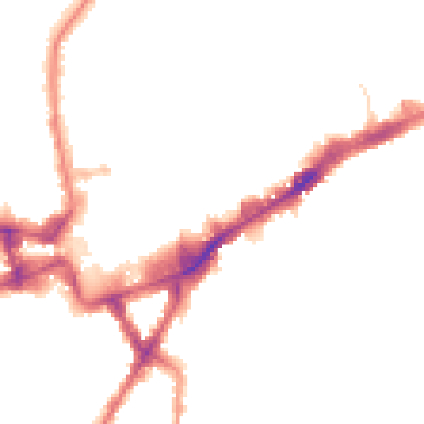 Night-time road noise heatmap for TW3 1BL