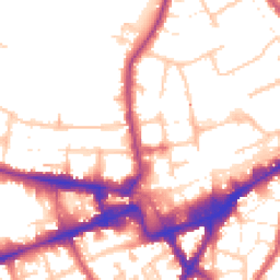 Daytime road noise heatmap for TW3 1BN