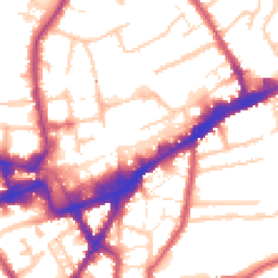 Daytime road noise heatmap for TW3 1BQ