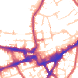 Daytime road noise heatmap for TW3 1BT