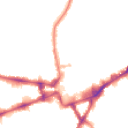 Night-time road noise heatmap for TW3 1BT