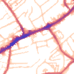 Daytime road noise heatmap for TW3 1BX