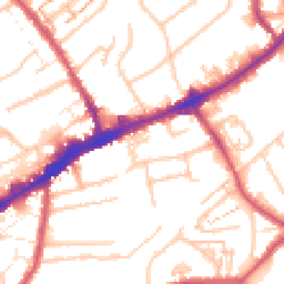 Daytime road noise heatmap for TW3 1BY