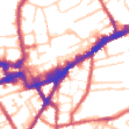 Daytime road noise heatmap for TW3 1DA