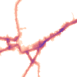 Night-time road noise heatmap for TW3 1DH