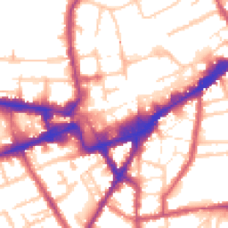 Daytime road noise heatmap for TW3 1EA