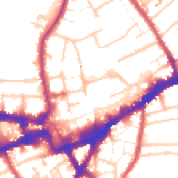 Daytime road noise heatmap for TW3 1ED