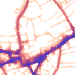 Daytime road noise heatmap for TW3 1EE