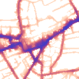 Daytime road noise heatmap for TW3 1ES