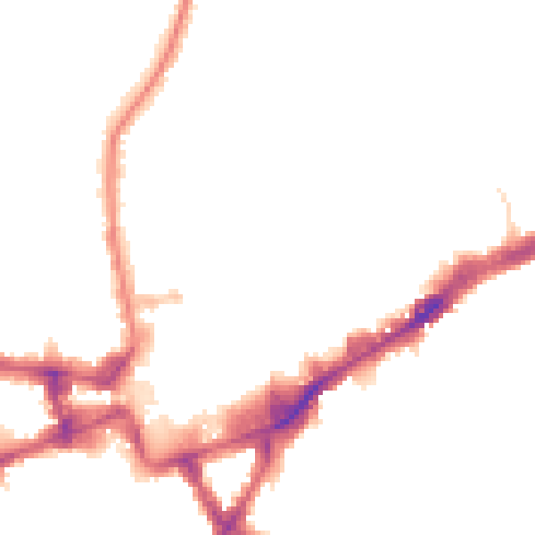 Night-time road noise heatmap for TW3 1ET
