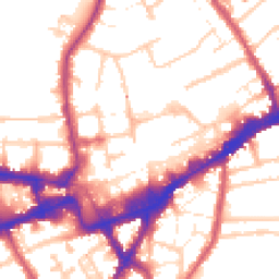 Daytime road noise heatmap for TW3 1EU