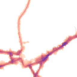 Night-time road noise heatmap for TW3 1EW