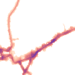 Night-time road noise heatmap for TW3 1EX