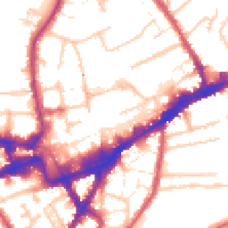 Daytime road noise heatmap for TW3 1EY