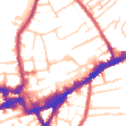 Daytime road noise heatmap for TW3 1FA